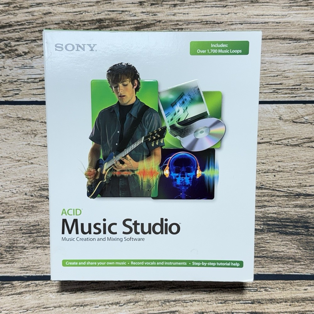 Sony ACID Music Studio 5.0 PC Windows Complete CIB 4 Discs Manual Vintage 2005